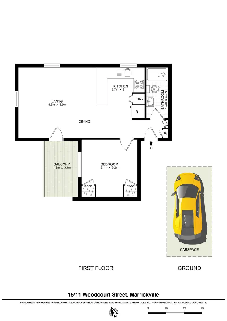 Floorplan of Homely apartment listing, 15/11 Woodcourt Street, Marrickville NSW 2204