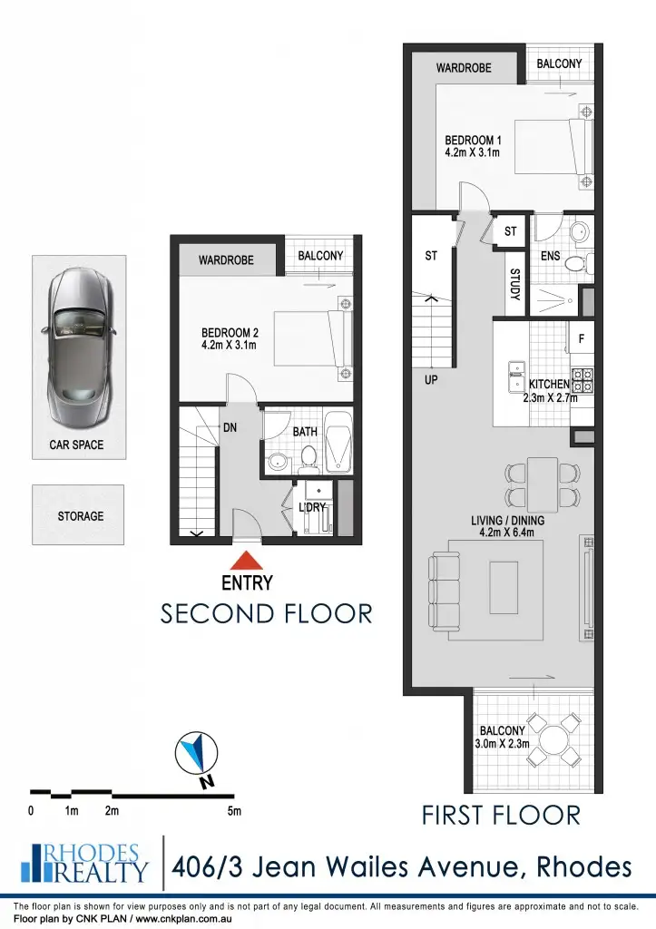 Floorplan of Homely apartment listing, 406/3 Jean Wailes Ave, Rhodes NSW 2138