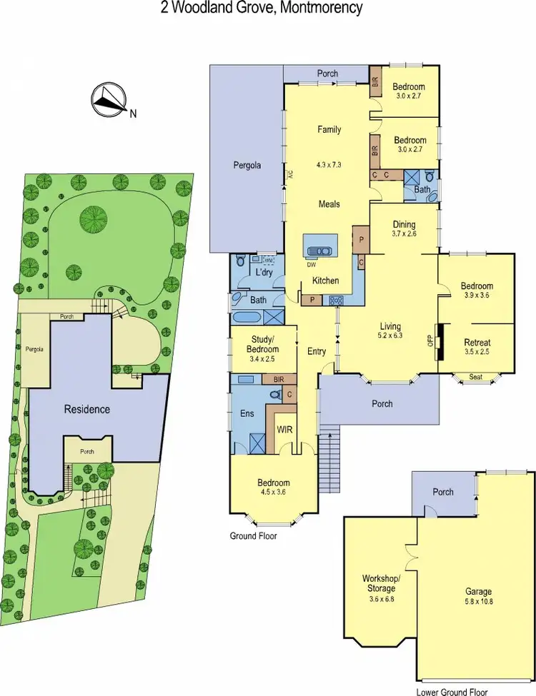 Floorplan of Homely house listing, 2 Woodland Grove, Montmorency VIC 3094