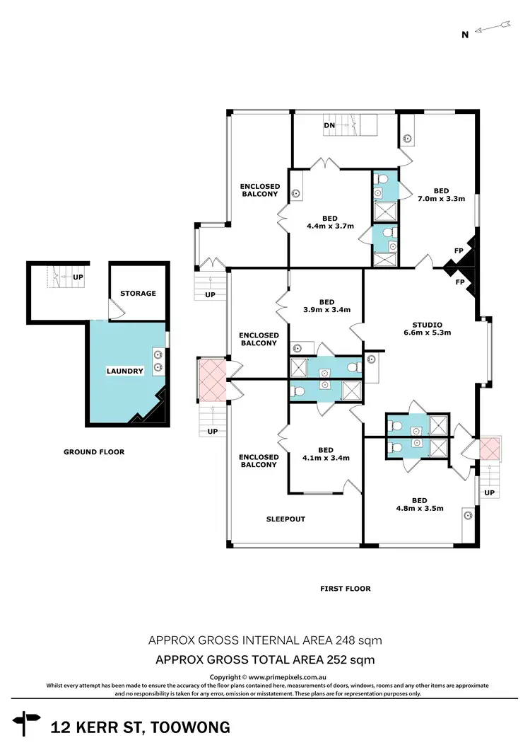 Floorplan of Homely house listing, 12 Kerr Street, Toowong QLD 4066