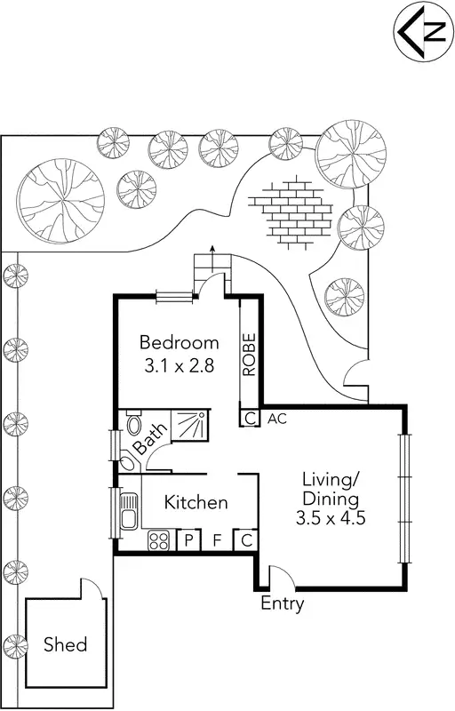 Floorplan of Homely apartment listing, 6/35 Carroll Crescent, Glen Iris VIC 3146