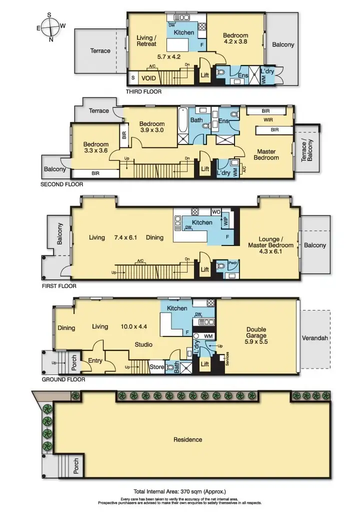 Floorplan of Homely townhouse listing, 1/7 Wardens Walk, Coburg VIC 3058