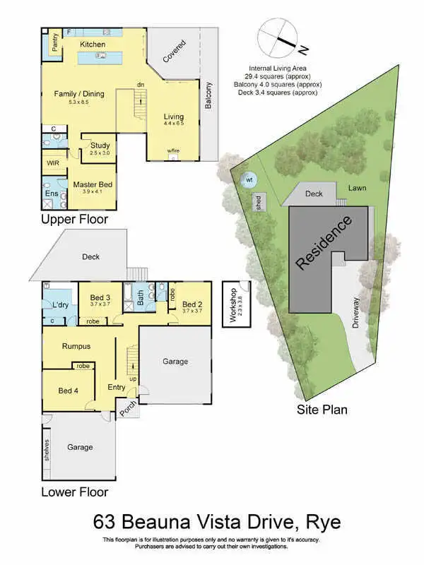 Floorplan of Homely house listing, 63 Beauna Vista Drive, Rye VIC 3941