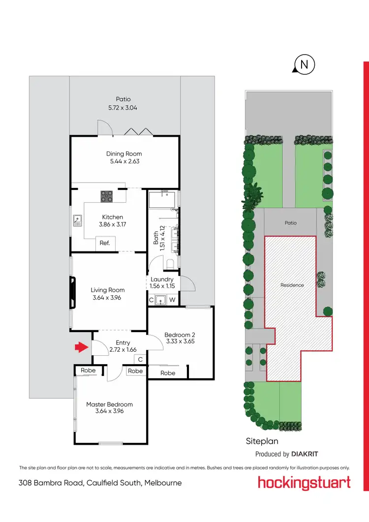 Floorplan of Homely semi-detached listing, 308 Bambra Rd, Caulfield South VIC 3162