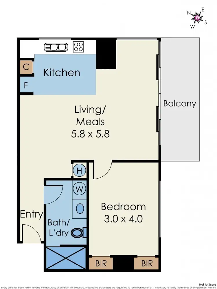Floorplan of Homely apartment listing, 305/83 Queens Rd, Melbourne VIC 3000