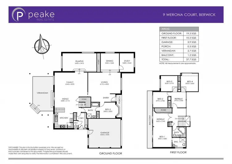 Floorplan of Homely house listing, 9 Werona Court, Berwick VIC 3806