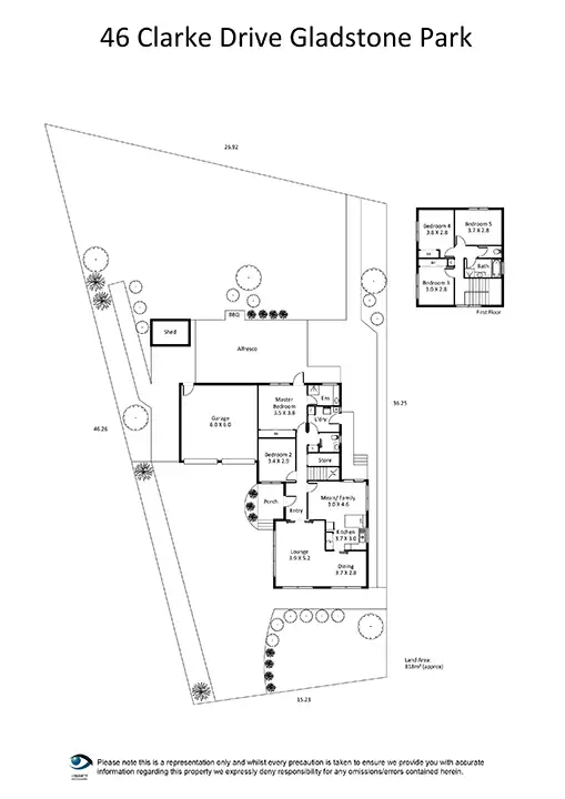Floorplan of Homely house listing, 46 Clarke Drive, Gladstone Park VIC 3043