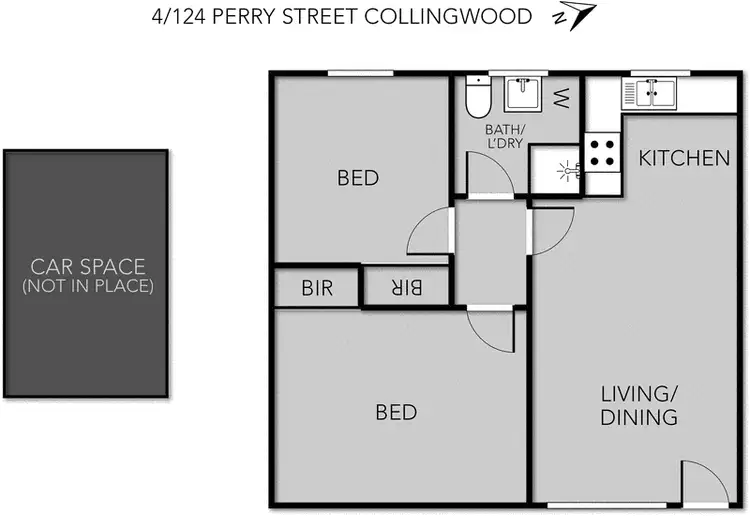 Floorplan of Homely unit listing, 4/124 Perry Street, Collingwood VIC 3066