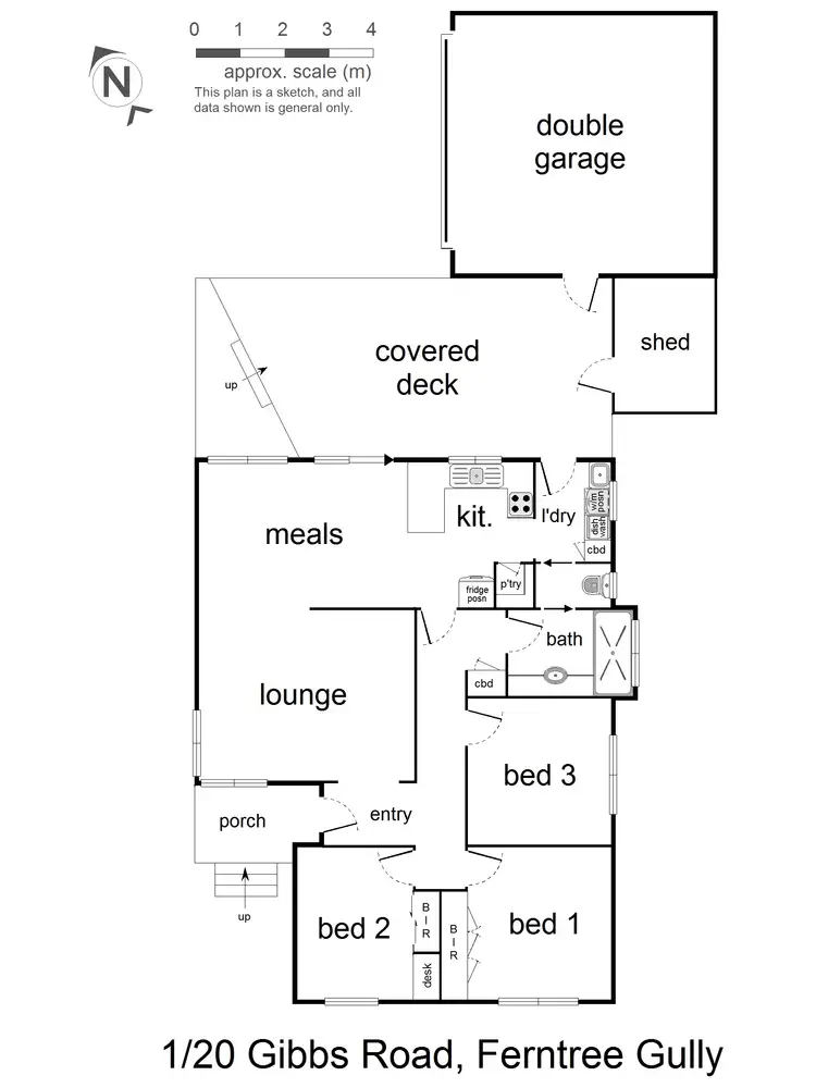 Floorplan of Homely unit listing, 1/20 Gibbs Road, Ferntree Gully VIC 3156