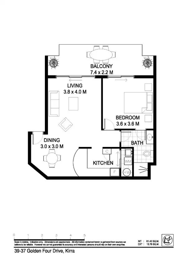 Floorplan of Homely apartment listing, 39/37-43 Golden Four Drive 'Bila Vista, Bilinga QLD 4225