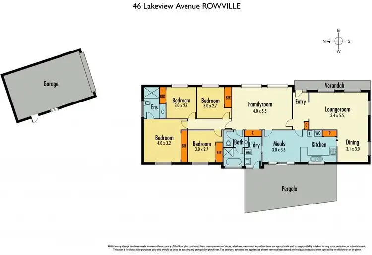 Floorplan of Homely house listing, 46 Lakeview Avenue, Rowville VIC 3178