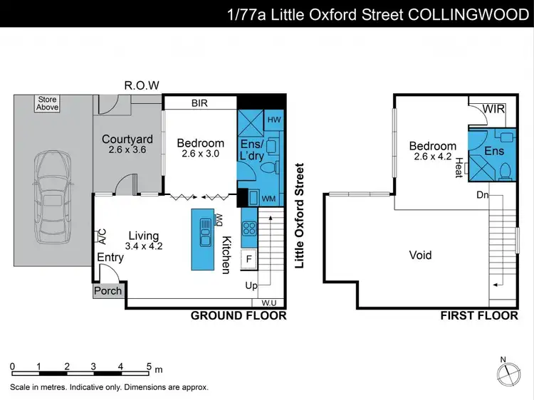 Floorplan of Homely townhouse listing, 1/77A Lt Oxford Street, Collingwood VIC 3066