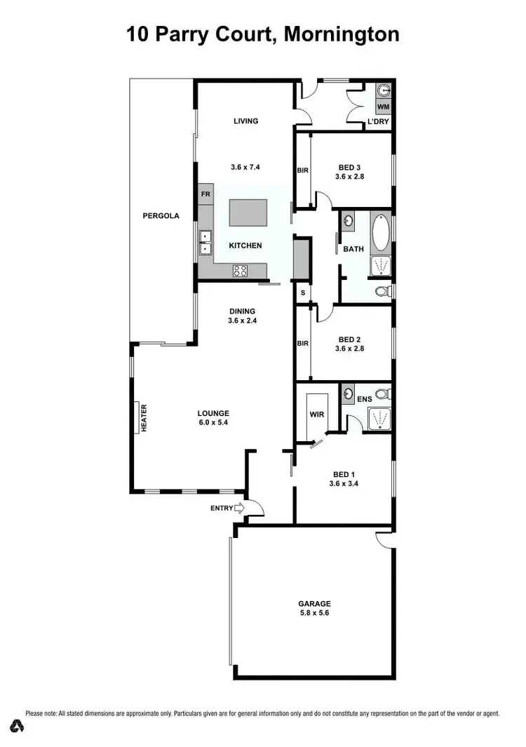 Floorplan of Homely house listing, 10 Parry Court, Mornington VIC 3931