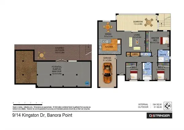 Floorplan of Homely unit listing, 9/14 Kingston Drive, Banora Point NSW 2486