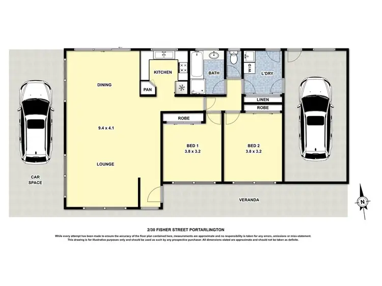 Floorplan of Homely townhouse listing, 2/30 Fisher Street, Portarlington VIC 3223
