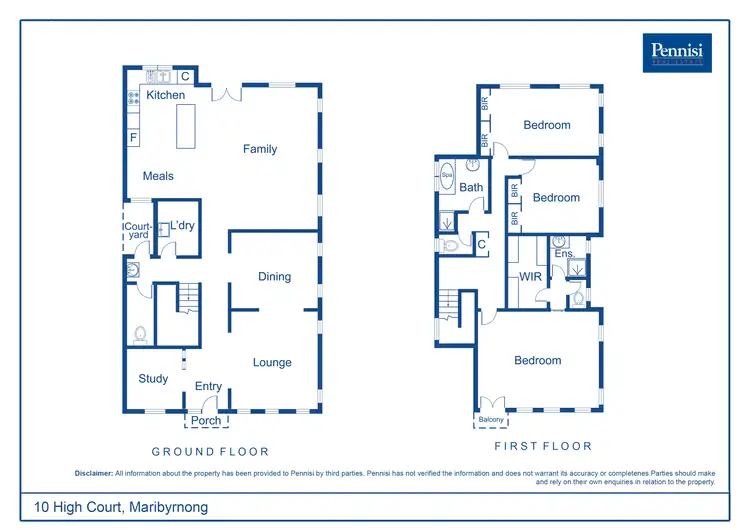 Floorplan of Homely house listing, 10 High Court, Maribyrnong VIC 3032