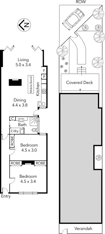Floorplan of Homely house listing, 34 Ross Street, Northcote VIC 3070