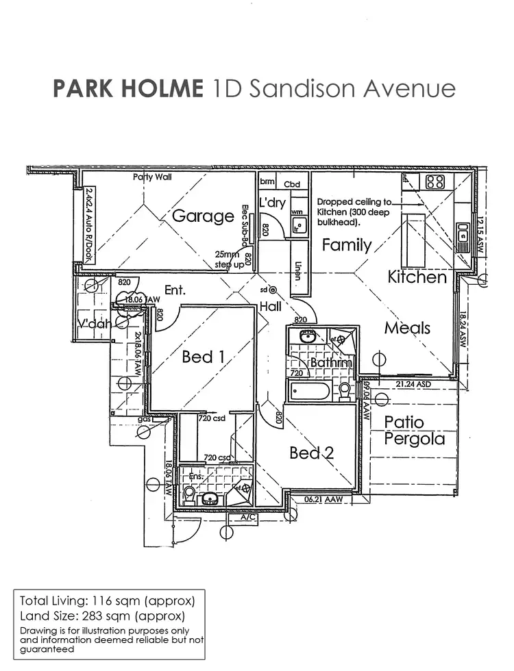 Floorplan of Homely house listing, 1D Sandison Avenue, Park Holme SA 5043