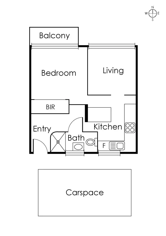 Floorplan of Homely apartment listing, 18/77 Park Street, South Yarra VIC 3141