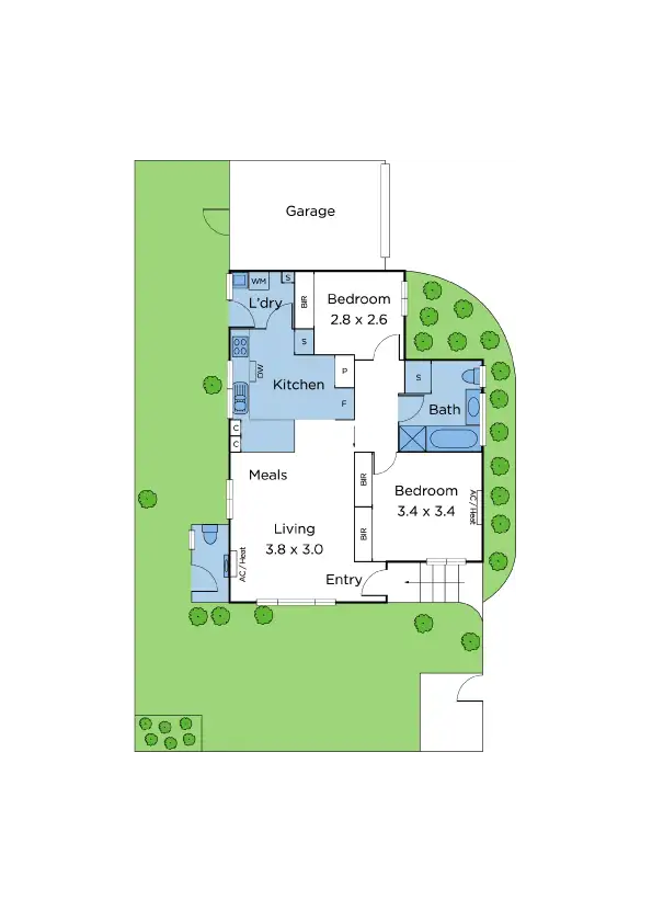 Floorplan of Homely unit listing, 1/6 Margot Street, West Footscray VIC 3012