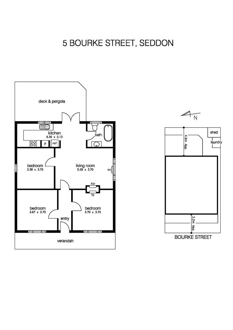 Floorplan of Homely house listing, 5 Bourke Street, Seddon VIC 3011