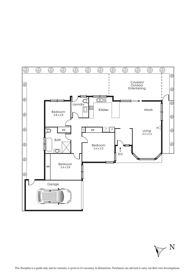 Floorplan of Homely townhouse listing, 2/24 Steedman Street, Mordialloc VIC 3195