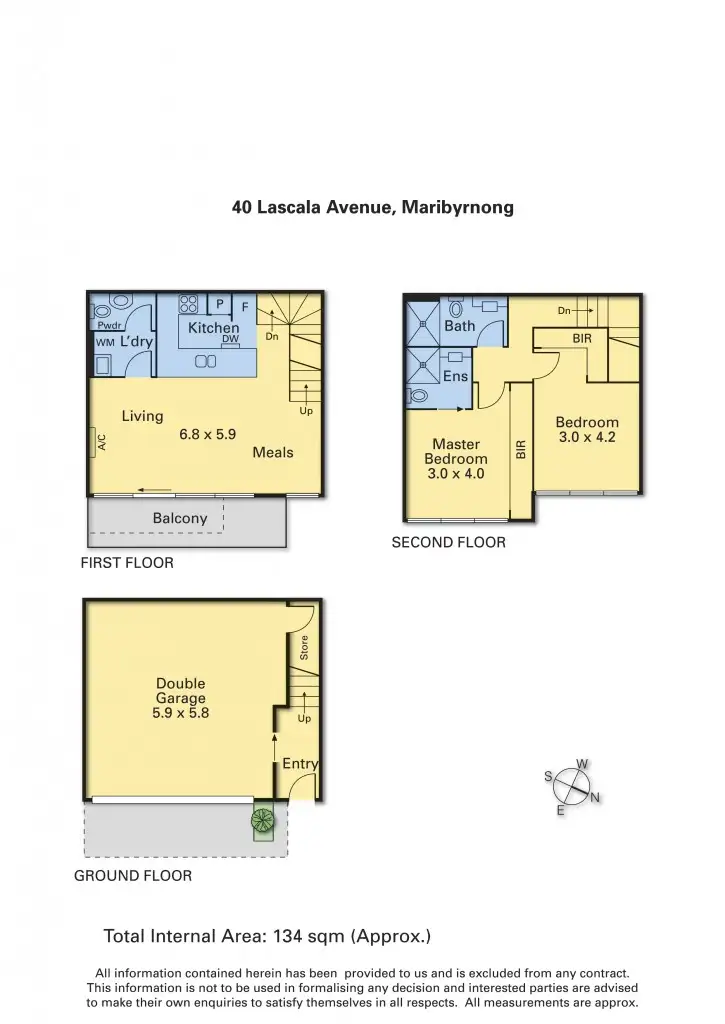 Floorplan of Homely townhouse listing, 40 La Scala Avenue, Maribyrnong VIC 3032