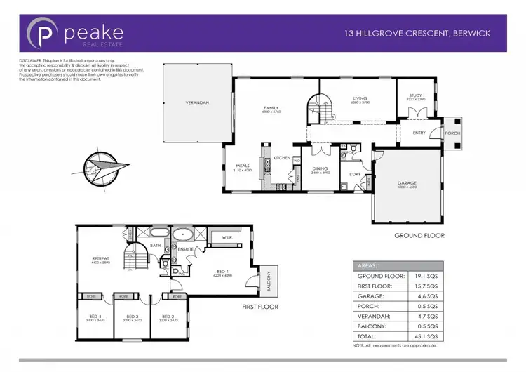 Floorplan of Homely house listing, 13 Hillgrove Crescent, Berwick VIC 3806