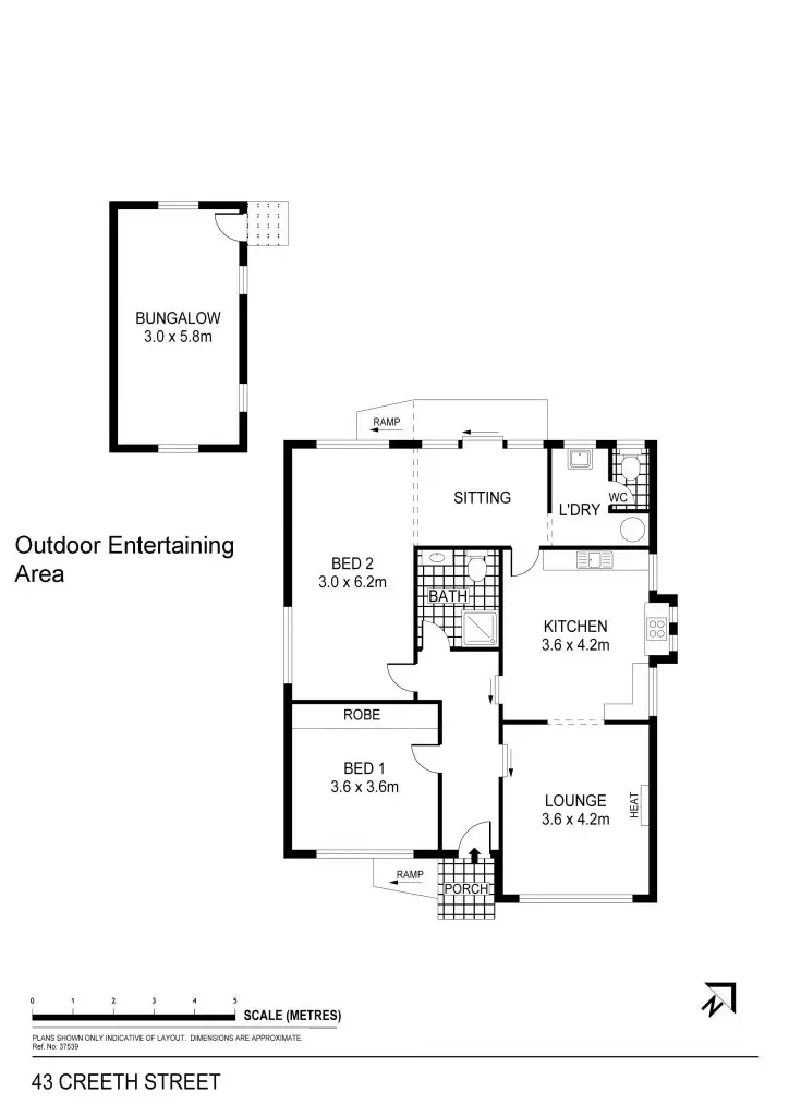 Floorplan of Homely house listing, 43 Creeth Street, Long Gully VIC 3550