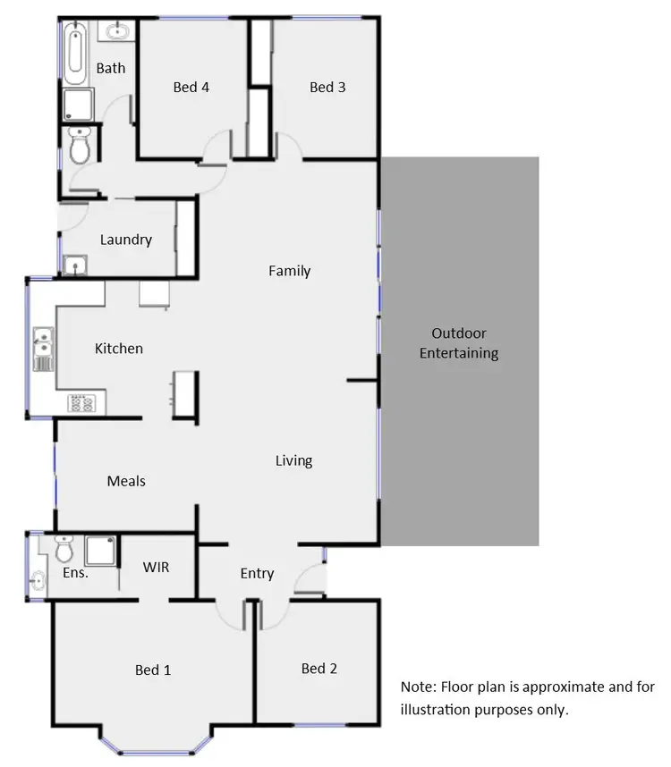 Floorplan of Homely house listing, 3 Mansell Drive, Mildura VIC 3500
