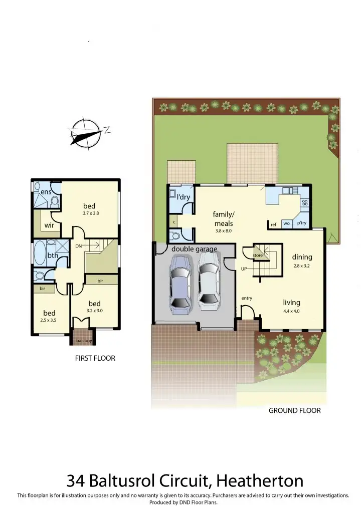 Floorplan of Homely house listing, 34 Baltusrol Circuit, Heatherton VIC 3202