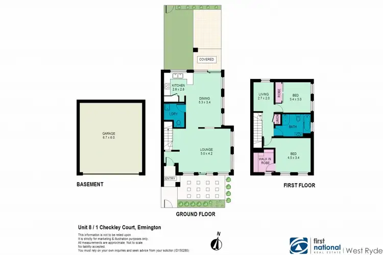 Floorplan of Homely townhouse listing, 8/1 Checkley Court, Ermington NSW 2115