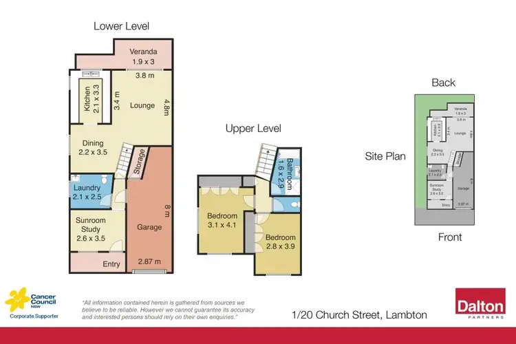 Floorplan of Homely townhouse listing, 1/20 Church Street, Lambton NSW 2299