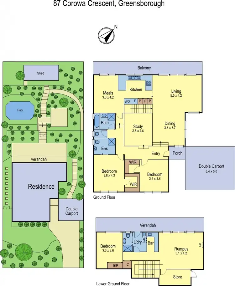 Floorplan of Homely house listing, 87 Corowa Crescent, Greensborough VIC 3088