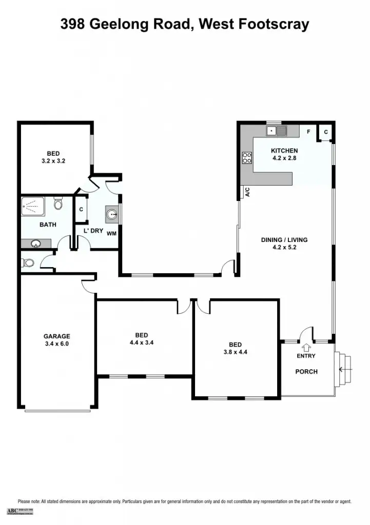 Floorplan of Homely house listing, 398 Geelong Road, West Footscray VIC 3012