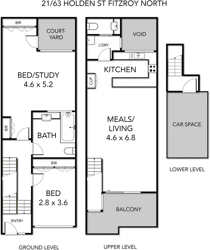 Floorplan of Homely apartment listing, 63 Holden Street, Fitzroy North VIC 3068