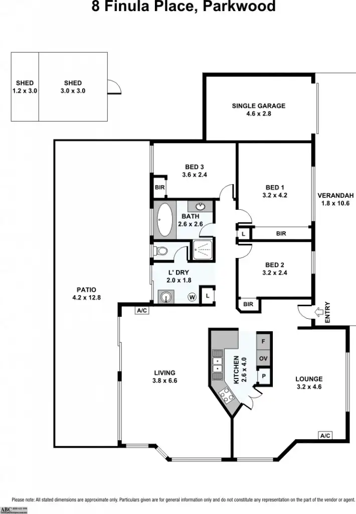 Floorplan of Homely house listing, 8 Finula Place, Parkwood WA 6147
