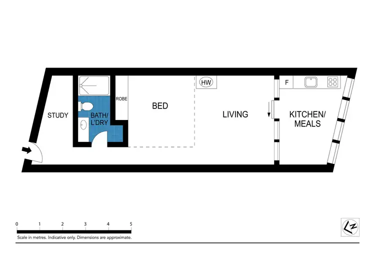 Floorplan of Homely apartment listing, 1203/565 Flinders Street, Melbourne VIC 3000