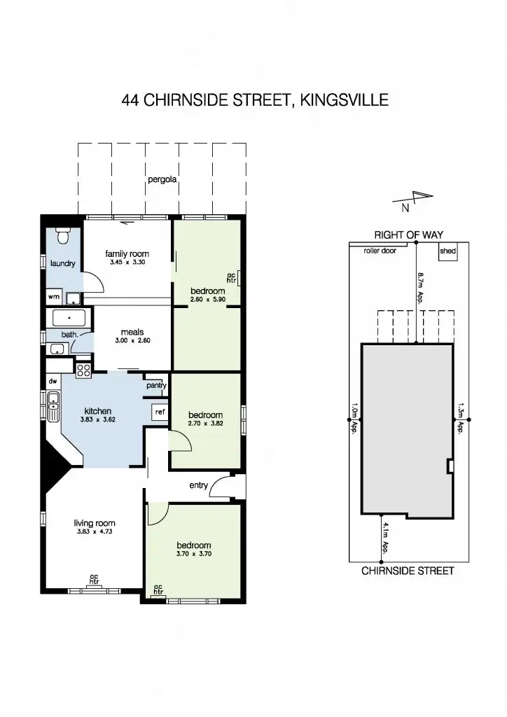 Floorplan of Homely house listing, 44 Chirnside Street, Kingsville VIC 3012