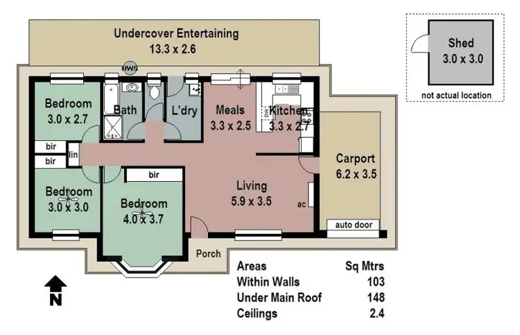 Floorplan of Homely house listing, 13 Margaret Court, Nairne SA 5252