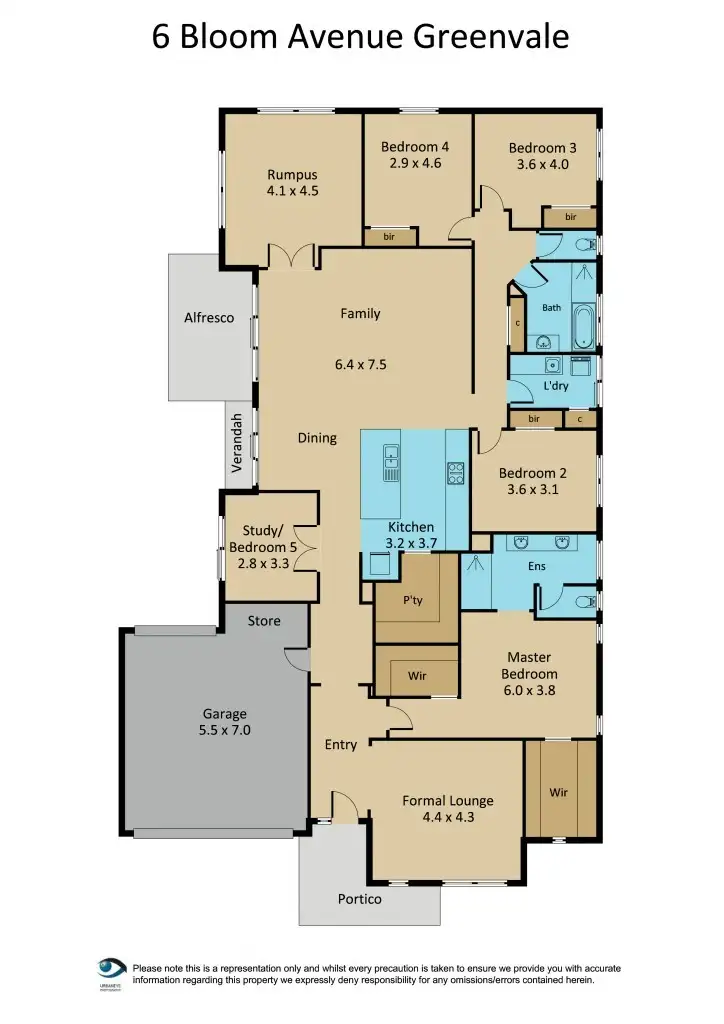Floorplan of Homely house listing, 6 Bloom Avenue, Greenvale VIC 3059
