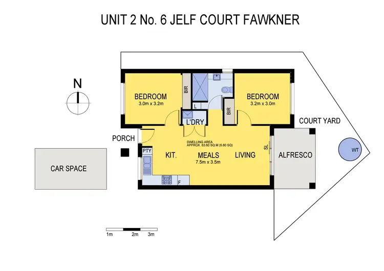 Floorplan of Homely unit listing, 2/6 Jelf Court, Fawkner VIC 3060