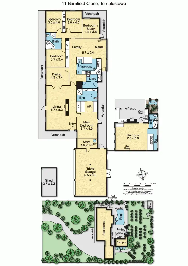 Floorplan of Homely house listing, 11 Bamfield Close, Templestowe VIC 3106