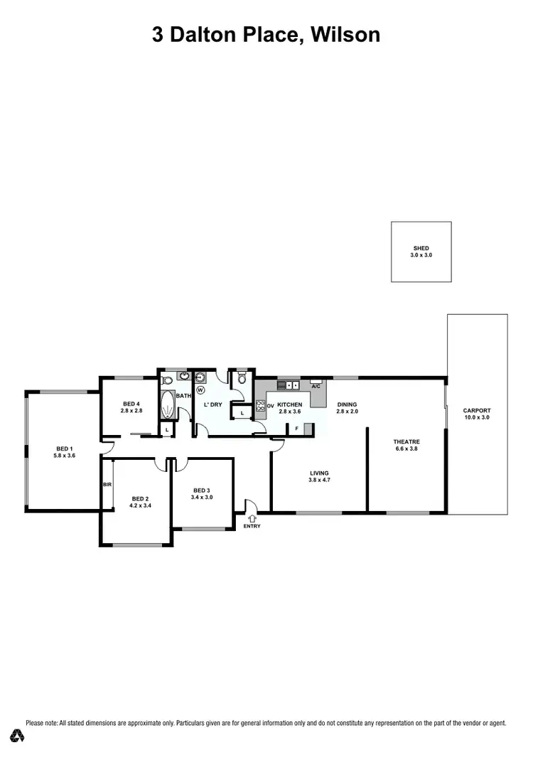 Floorplan of Homely house listing, 3 Dalton Place, Wilson WA 6107
