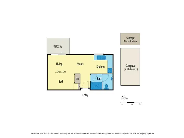 Floorplan of Homely studio listing, 39/163-171 Flemington Road, North Melbourne VIC 3051