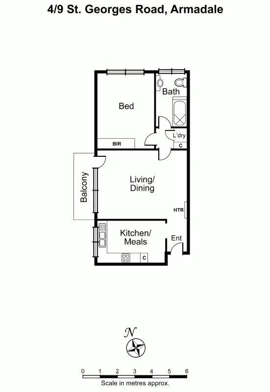 Floorplan of Homely apartment listing, 4/9 St Georges Road, Armadale VIC 3143