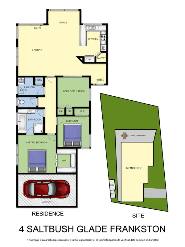 Floorplan of Homely house listing, 4 Saltbush Glade, Frankston VIC 3199