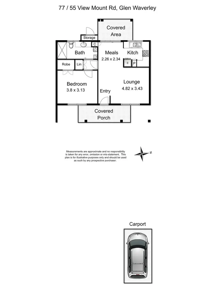 Floorplan of Homely retirement listing, 77/37-55 View Mount Road, Glen Waverley VIC 3150