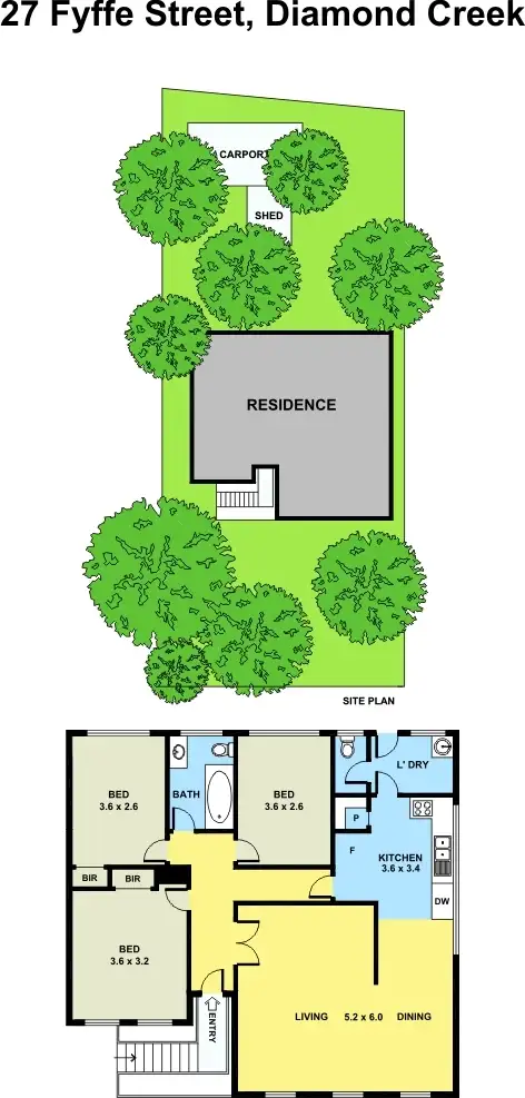 Floorplan of Homely house listing, 27 Fyffe Street, Diamond Creek VIC 3089