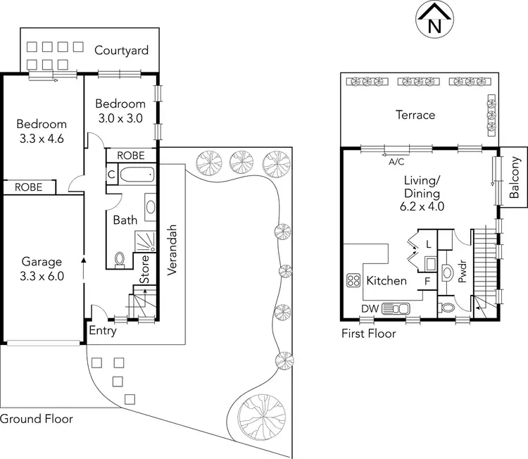 Floorplan of Homely townhouse listing, 18/87-89 Hotham Street, Preston VIC 3072